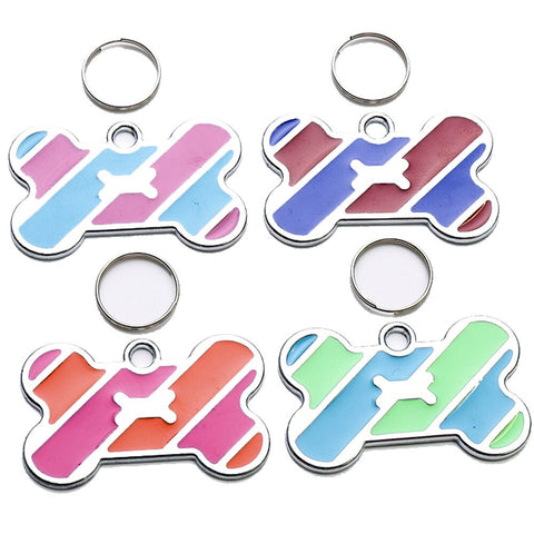 Personalized Dog Tag; Multicolor Customizable Dog Keychain
