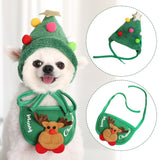 Christmas Dog Hat and Scarf For Small-Medium Size