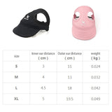 Outdoor Dog Baseball Hat With Ear Holes
