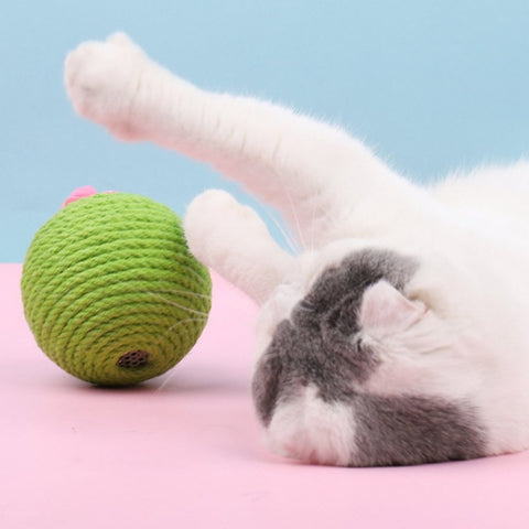 Catnip Weave Ball Scratch and Chew Toy For Cats