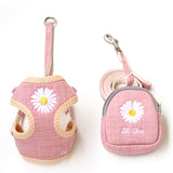 Cute Puppy Harness and Leash With Snack Bag