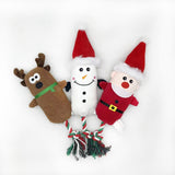 Squeaky Christmas Dog Toys Santa/Snowman/Elk