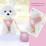 Cute Puppy Harness and Leash With Snack Bag