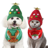 Christmas Dog Hat and Scarf For Small-Medium Size