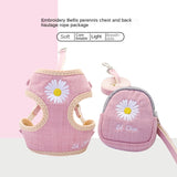 Cute Puppy Harness and Leash With Snack Bag