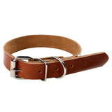Handmade Brown Leather Dog Collar