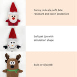 Squeaky Christmas Dog Toys Santa/Snowman/Elk