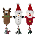 Squeaky Christmas Dog Toys Santa/Snowman/Elk