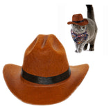 Polyester Pet Cowboy Hat Adjustable For Small Dogs and Cats