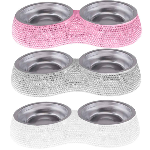 Bling Dual Pet Bowl For Dogs and Cats