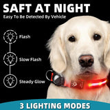 LED Dog Collar For AirTag Loss Prevention; Waterproof