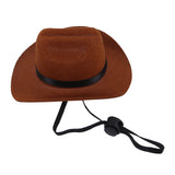 Polyester Pet Cowboy Hat Adjustable For Small Dogs and Cats