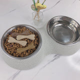 Bling Dual Pet Bowl For Dogs and Cats