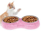 Bling Dual Pet Bowl For Dogs and Cats