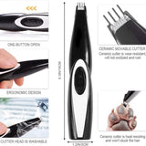 Low Noise Paw Fur Trimmer For Cats and Dogs; USB Rechargeable