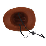 Polyester Cowboy Dog Hat With Adjustable String